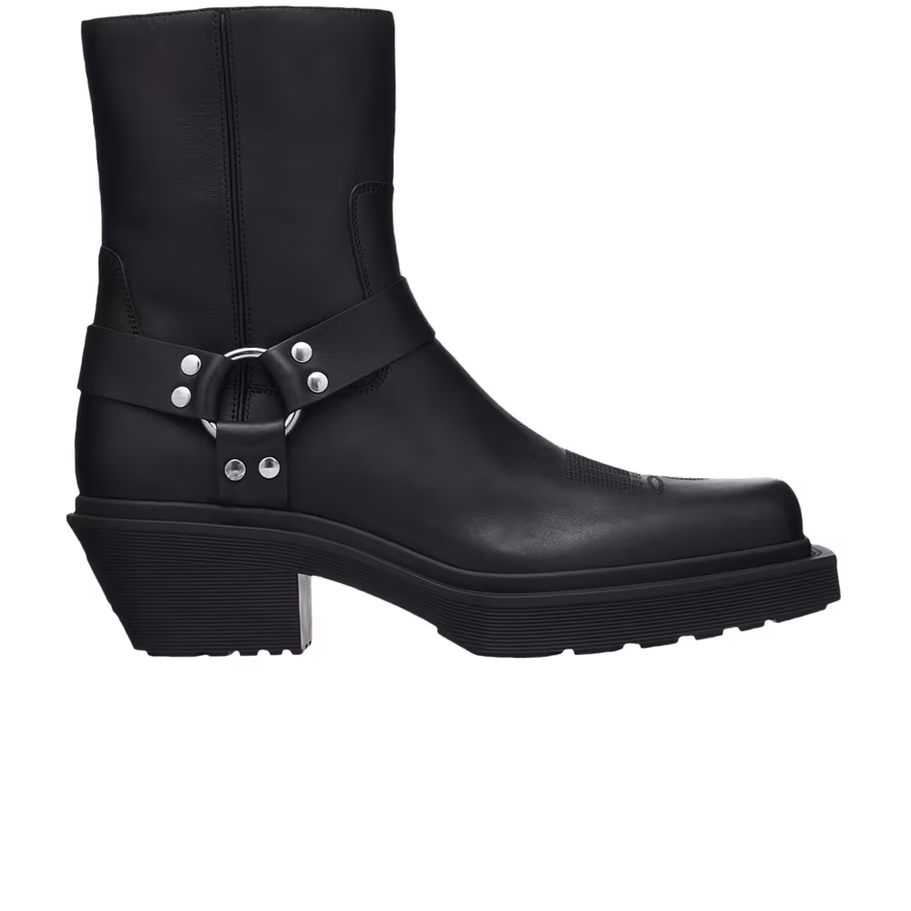 Vetements Neo Western Harness Ankle Boot Matte Black
