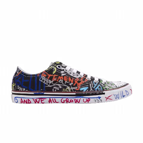 Vetements Canvas Low-Top 'Black Graffiti'