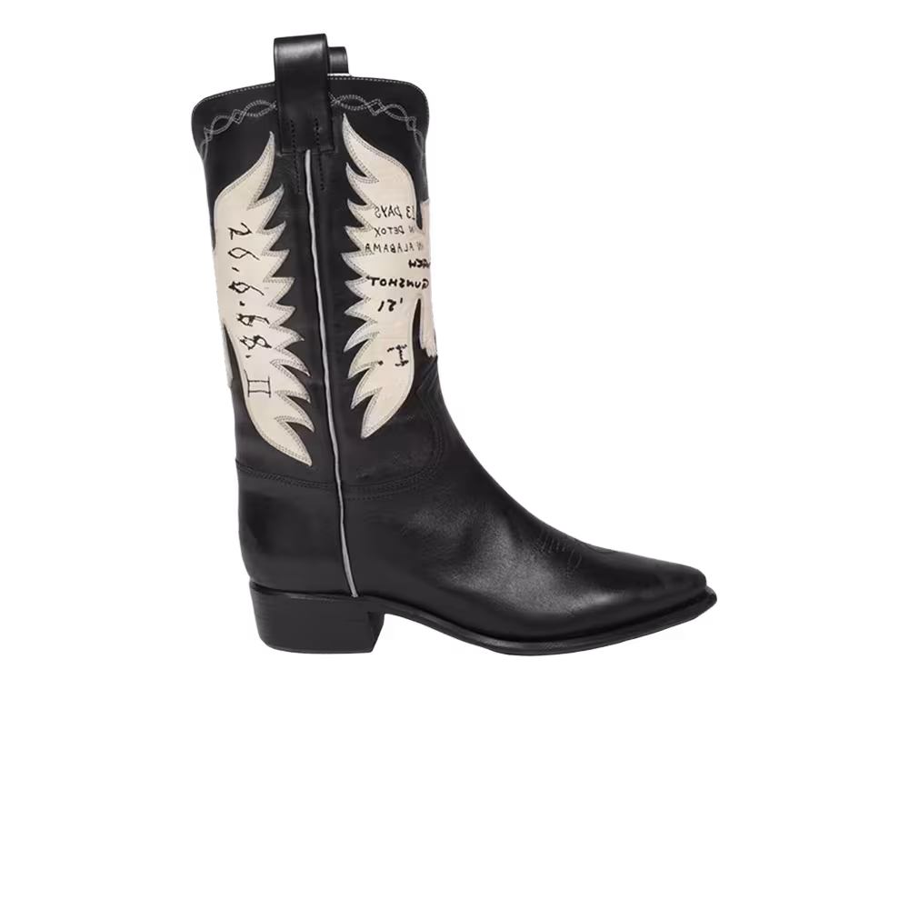 Enfants Riches Déprimés Enfants Riches Deprimes Women's Sharpie Cowboy Boot Black Dirty White