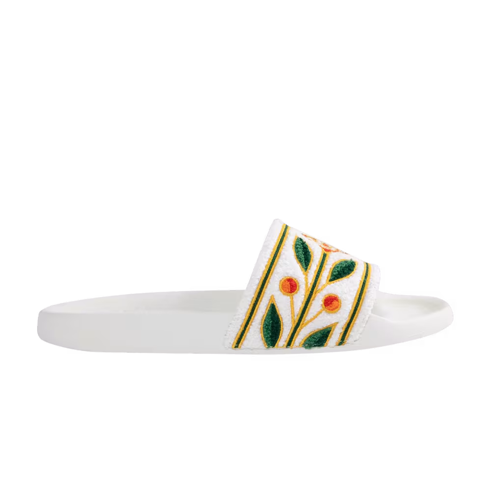 Casablanca Embroidered Terry Slide Laurel