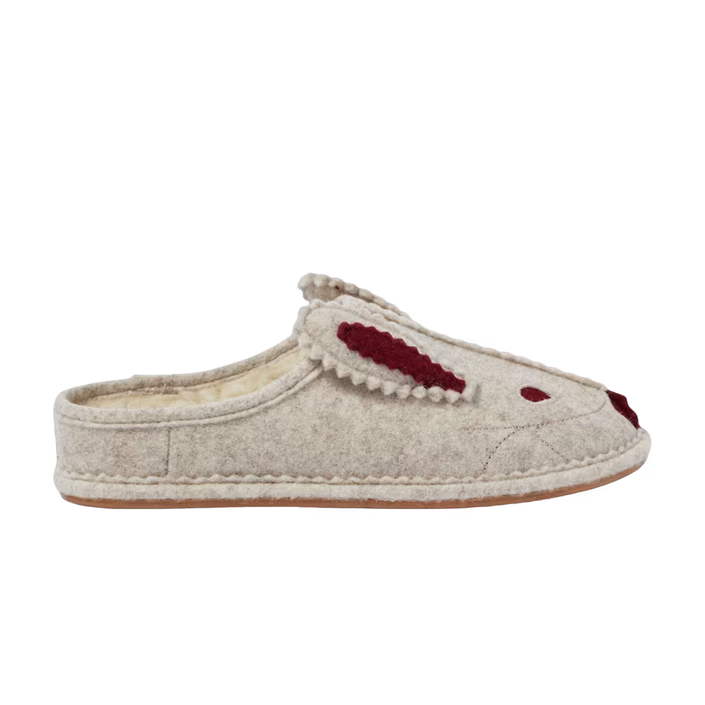 Bode Rabbit Slipper Cream Red