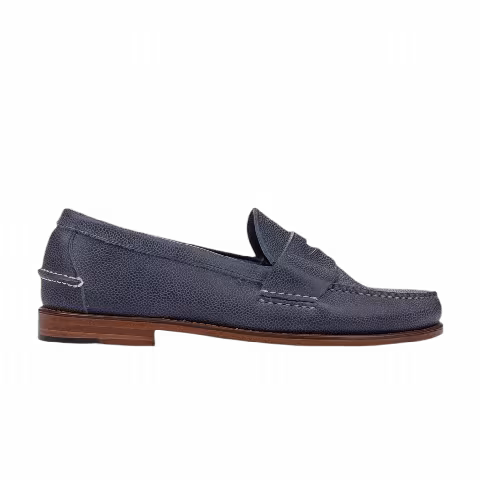 Polo by Ralph Lauren Eltham Smooth Oiled Pull Up Loafer 'Blue'