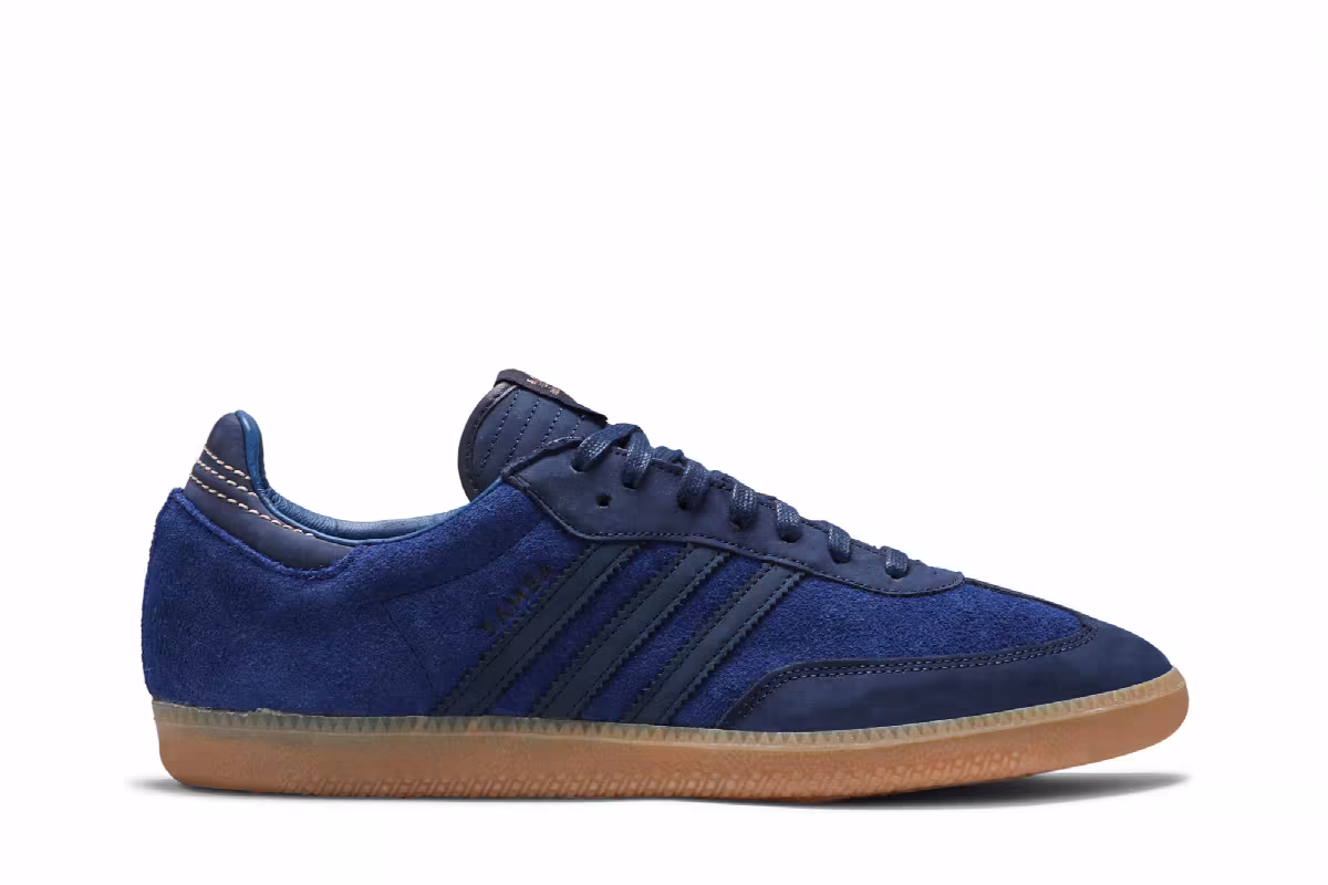 Starcow x adidas Samba Navy, view 2