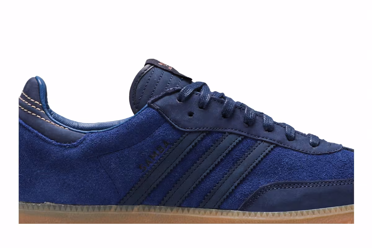 Starcow x adidas Samba Navy, view 3