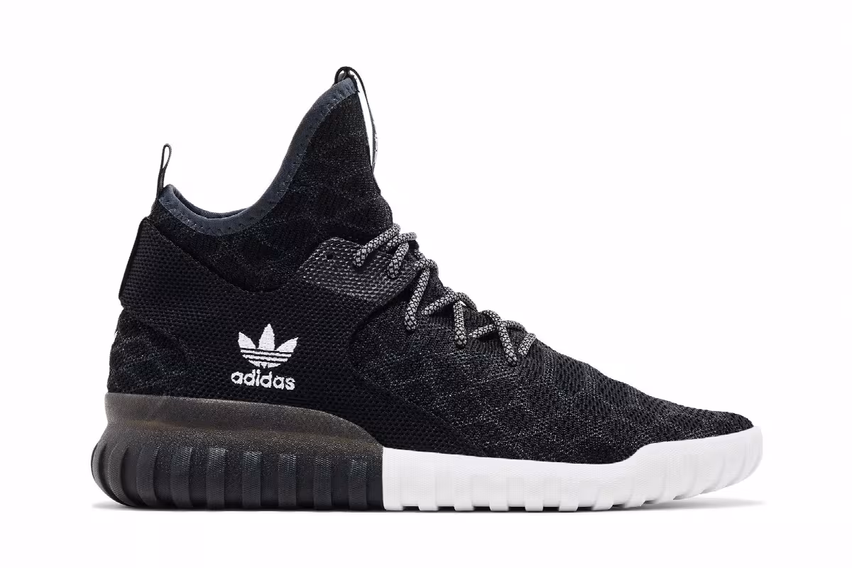 Adidas Tubular X Primeknit Core Black Carbon, view 2