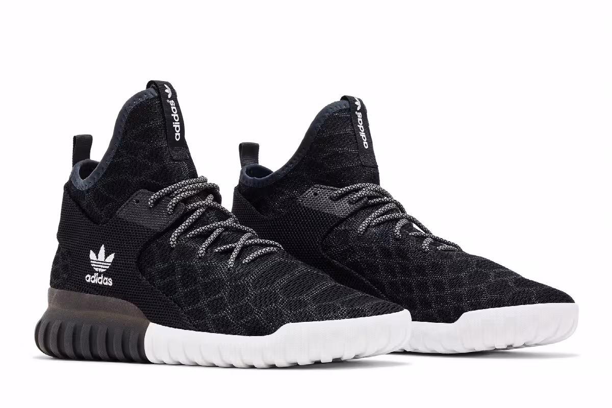 Adidas Tubular X Primeknit Core Black Carbon, view 9