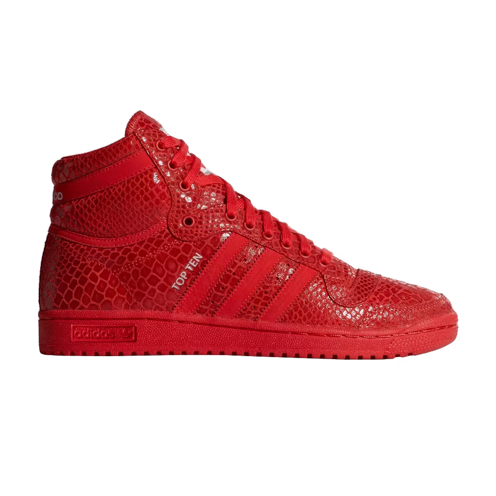 Adidas Top Ten Hi Red Snakeskin