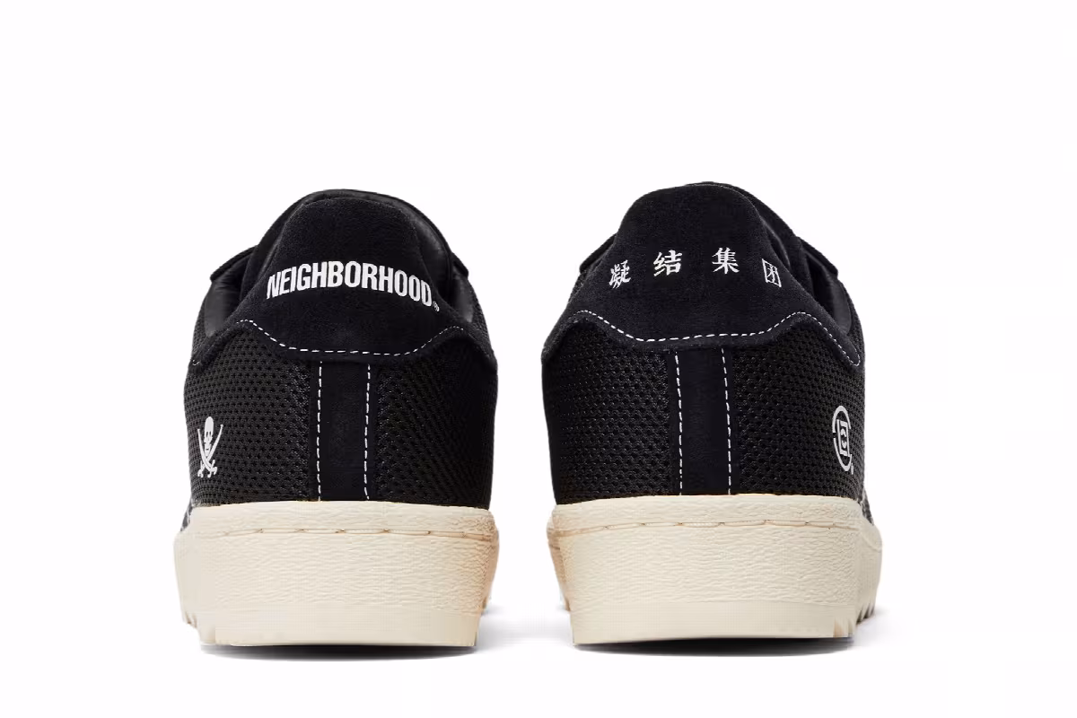 CLOT x Neighborhood x adidas Superstar Black, view 7