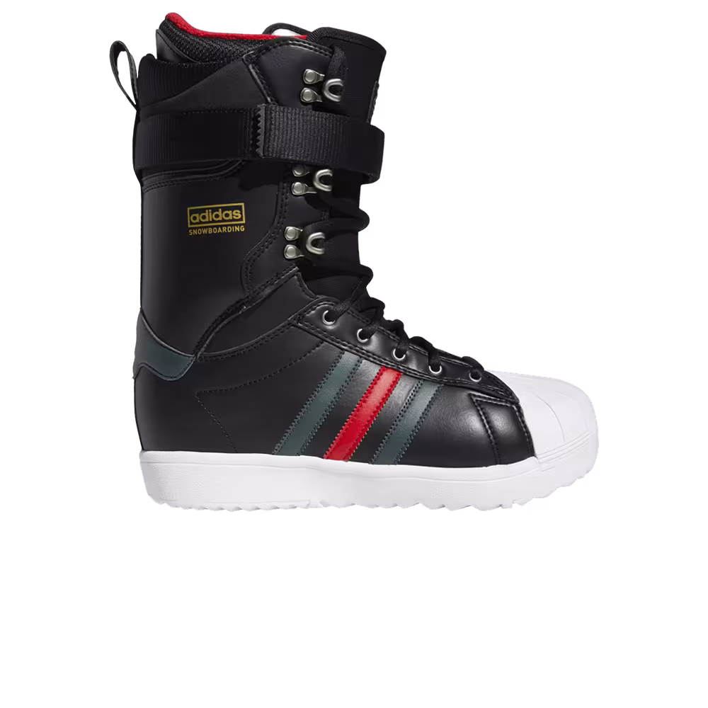 Adidas Superstar ADV Boot Black Mineral Green Scarlet