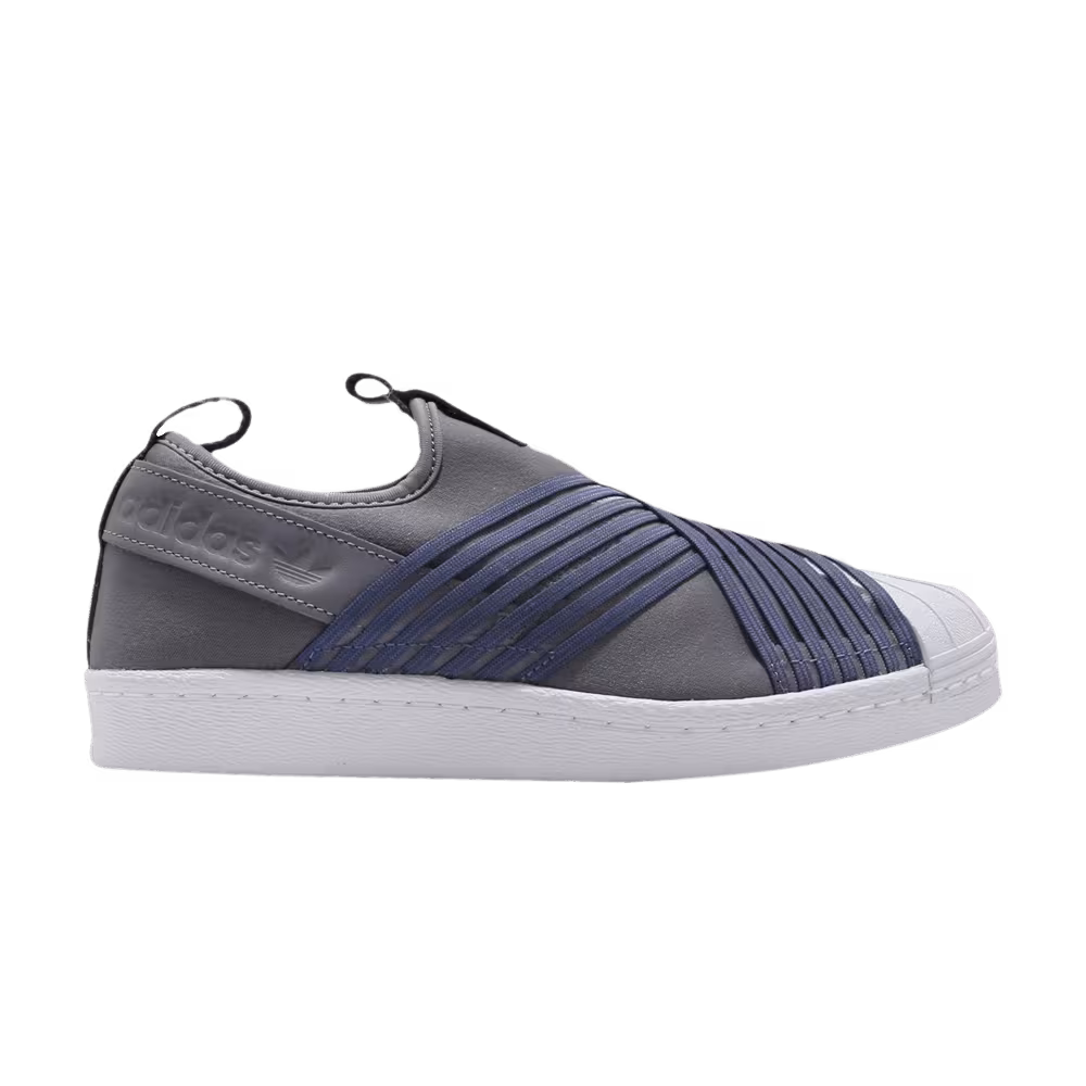 Adidas Women's Superstar Slip On Grey Raw Indigo