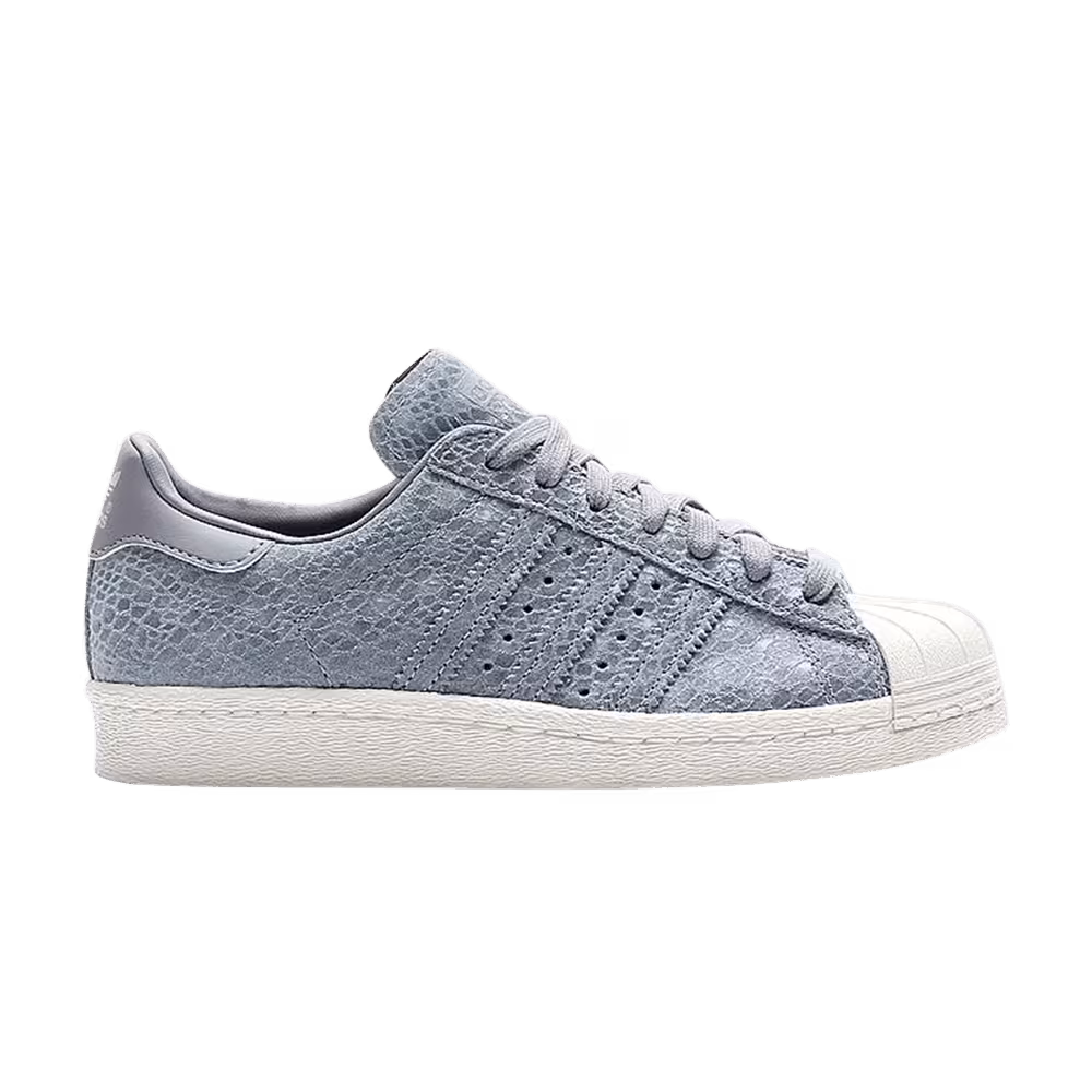 Adidas Women's Superstar 80s Grey Snakeskin