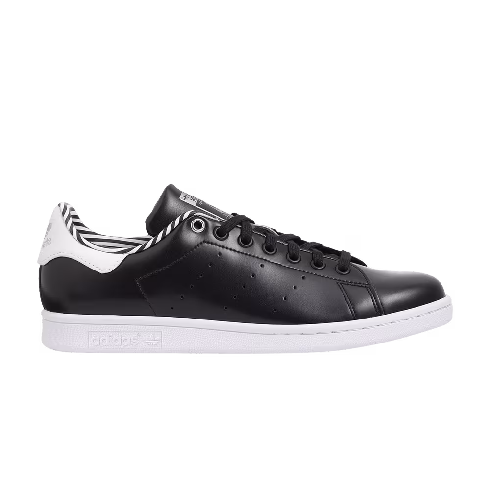 Adidas Stan Smith Black White Pinstripes