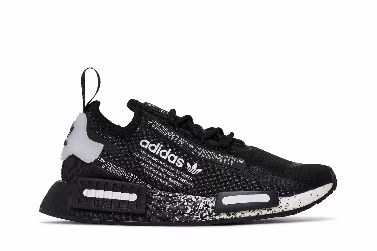 Adidas NMD_R1 Spectoo J Black White, view 2