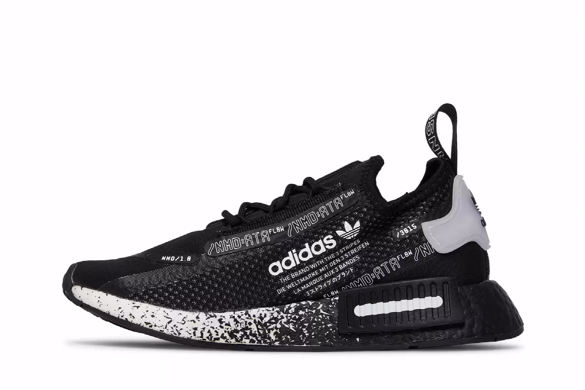 Adidas NMD_R1 Spectoo J Black White, view 4