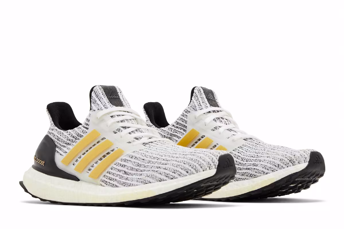 Adidas UltraBoost White Gold Metallic, view 9