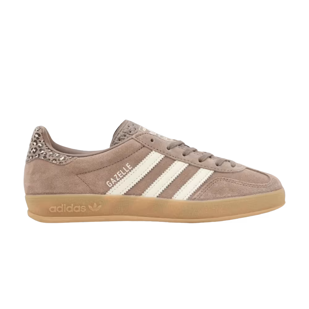 adidas Women's Gazelle Indoor Leopard Print Brown