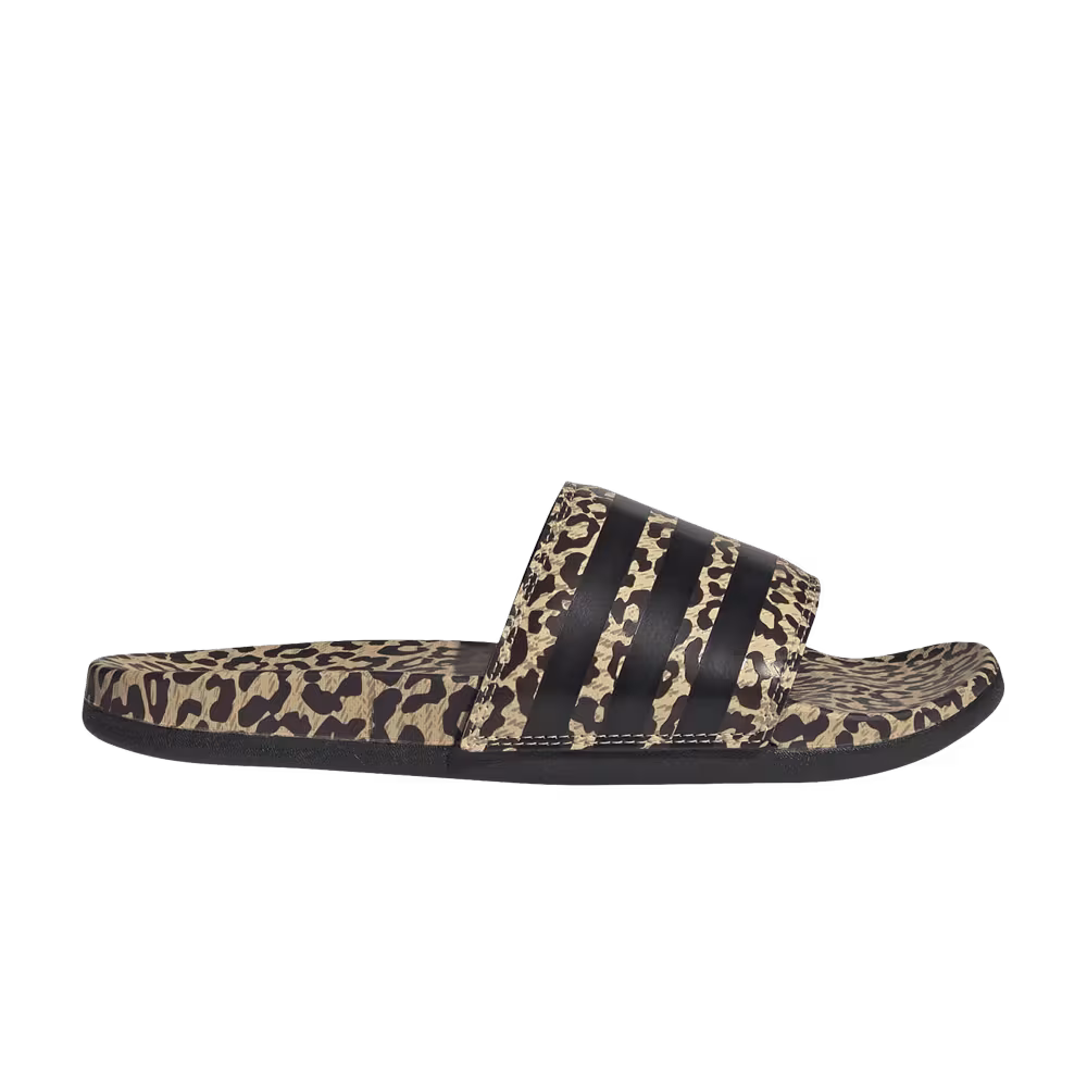 Adidas Women's Adilette Comfort Slide Hazy Beige Leopard