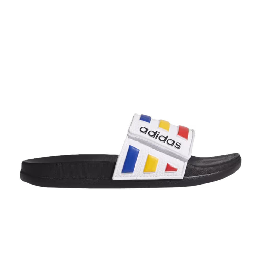 Adidas Adilette Comfort Adjustable Slides K Black Royal Scarlet