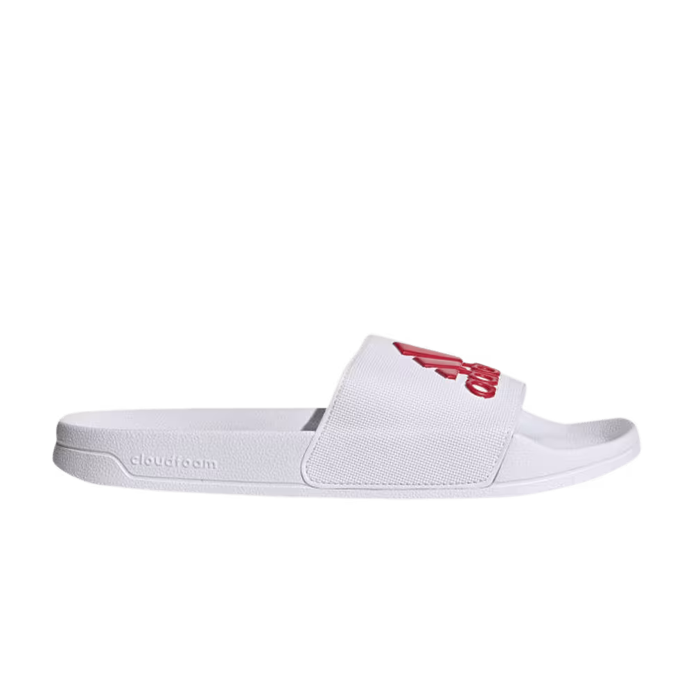 Adidas Adilette Shower Slides White Active Red