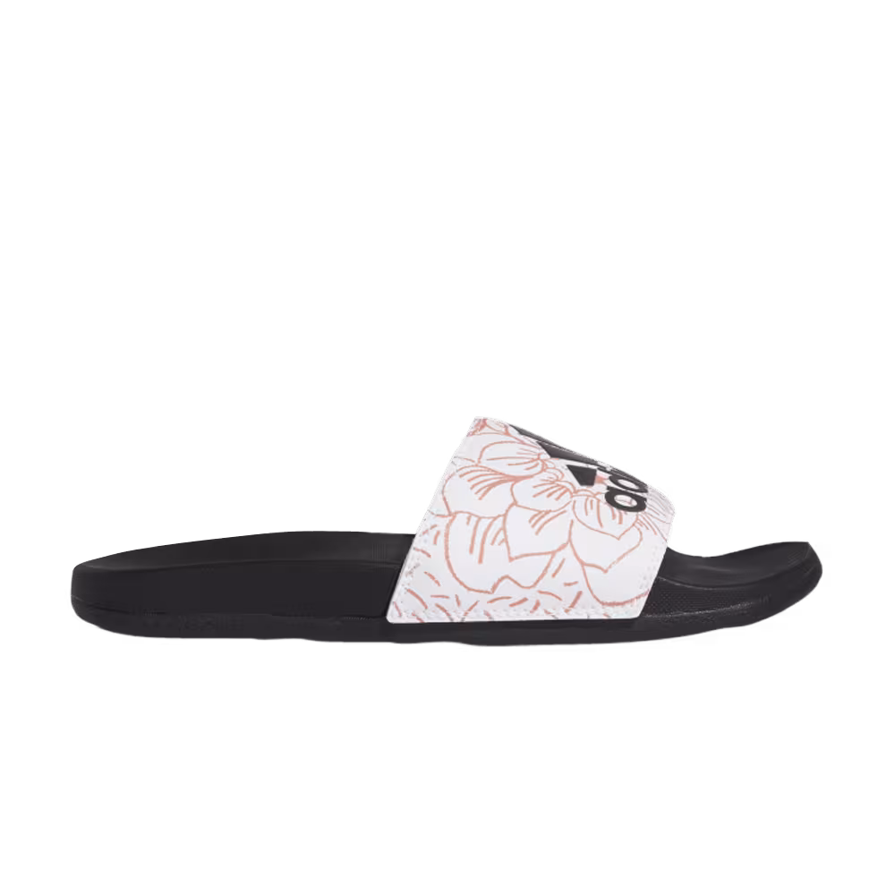 Adidas Women's Adilette Comfort Slides Floral Print