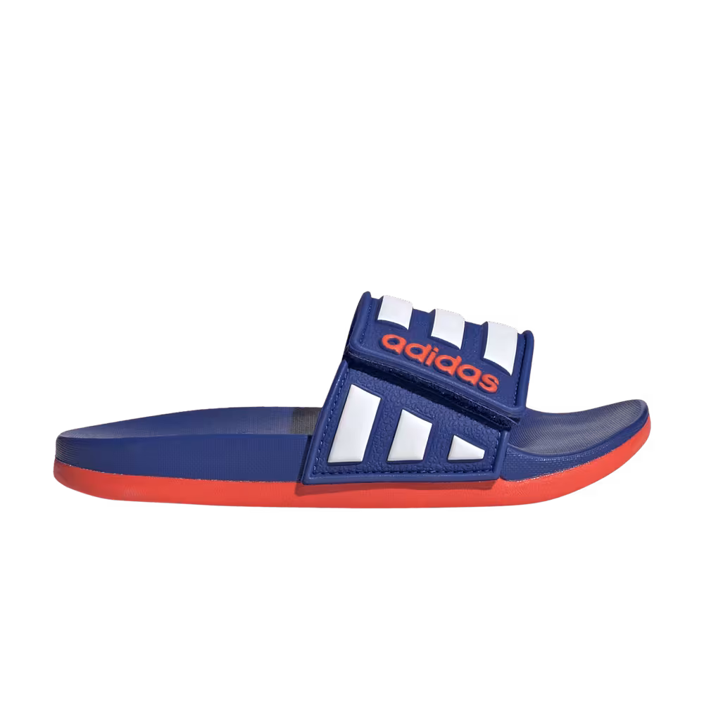 Adidas Adilette Comfort Adjustable Slide J Team Royal Solar Red