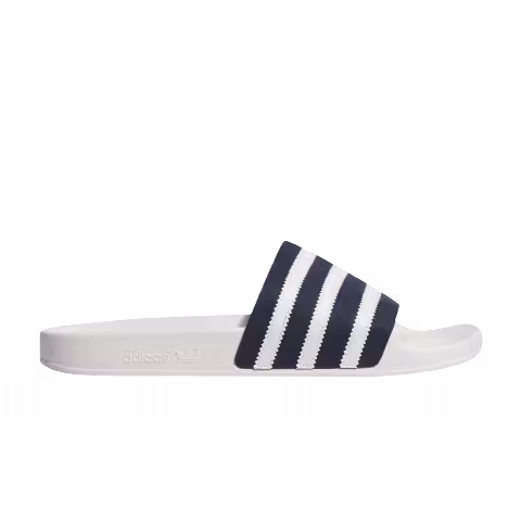 Adidas Adilette Slides 'White Collegiate Navy'