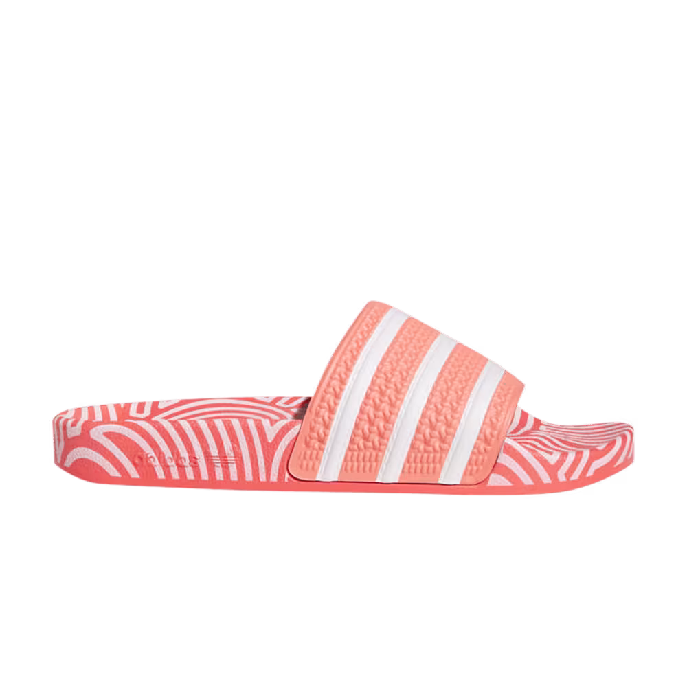 Hirocoledge x adidas Adilette Slides Takahashi Hiroko - Signal Pink