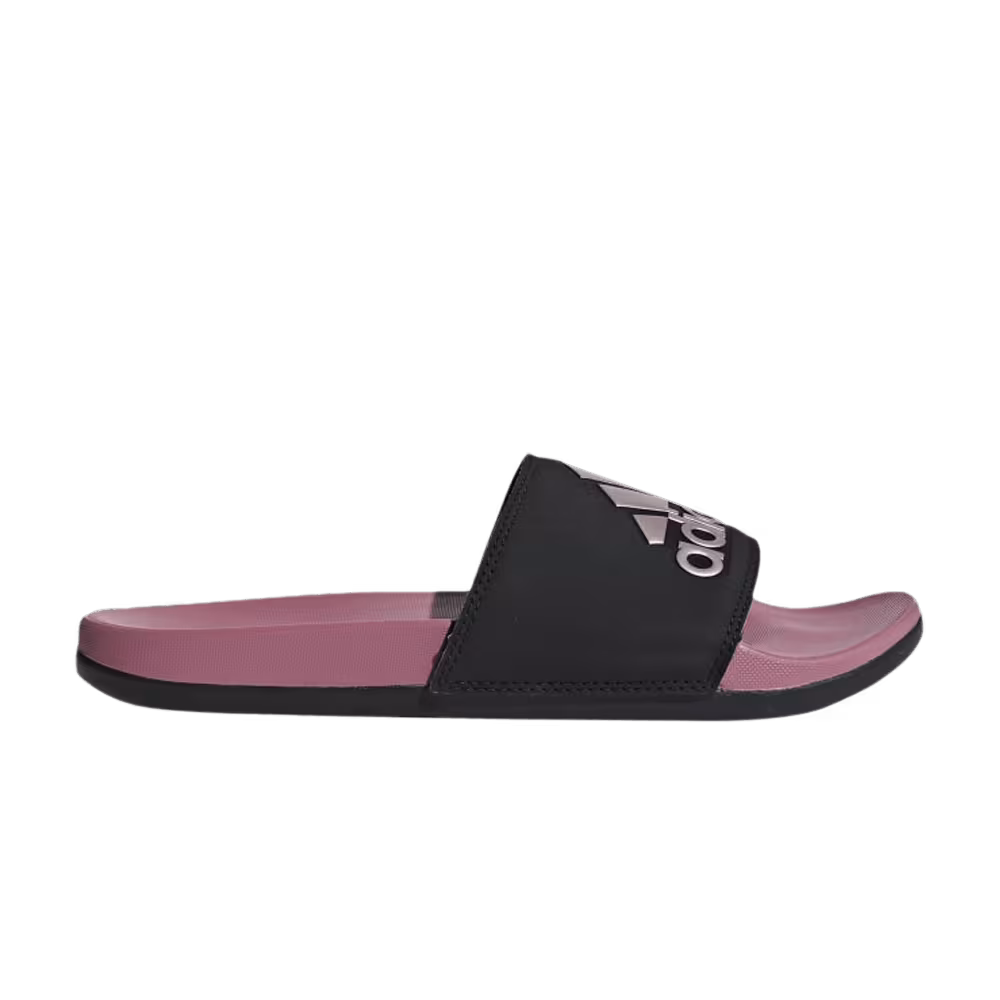 Adidas Women's Adilette Comfort Slide Black Trace Maroon