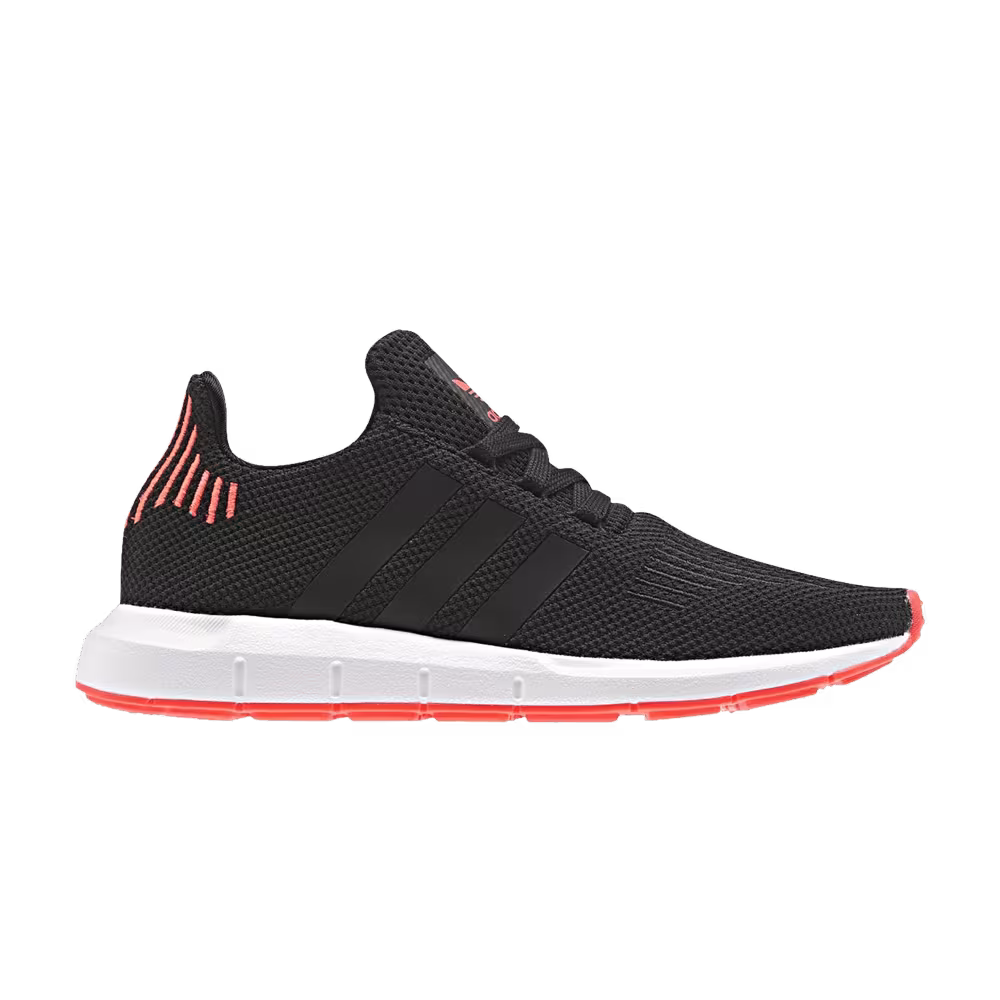 Adidas Swift Run J Black Solar Red