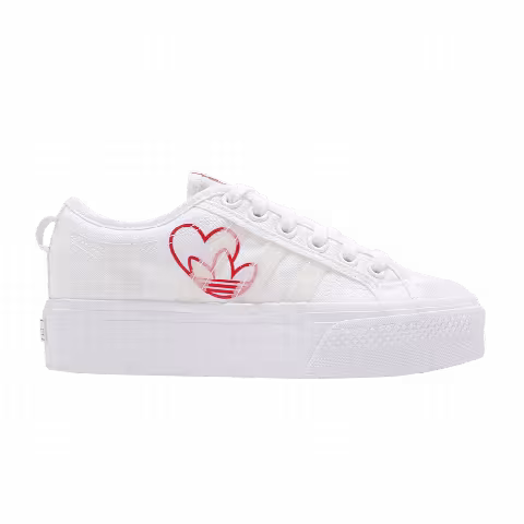 Adidas Wmns Nizza Platform 'White Red Heart'