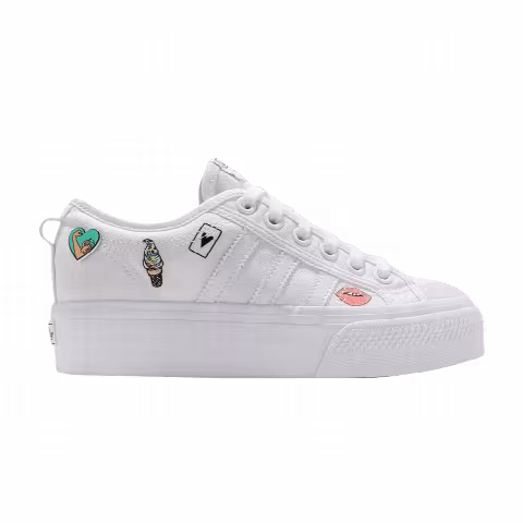Adidas Nizza Platform J 'White Illustration'