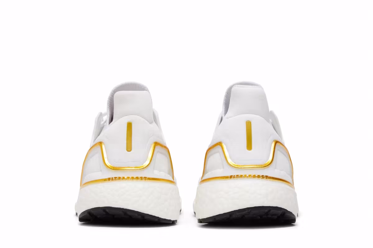 Adidas UltraBoost 20 White Gold Metallic, view 7