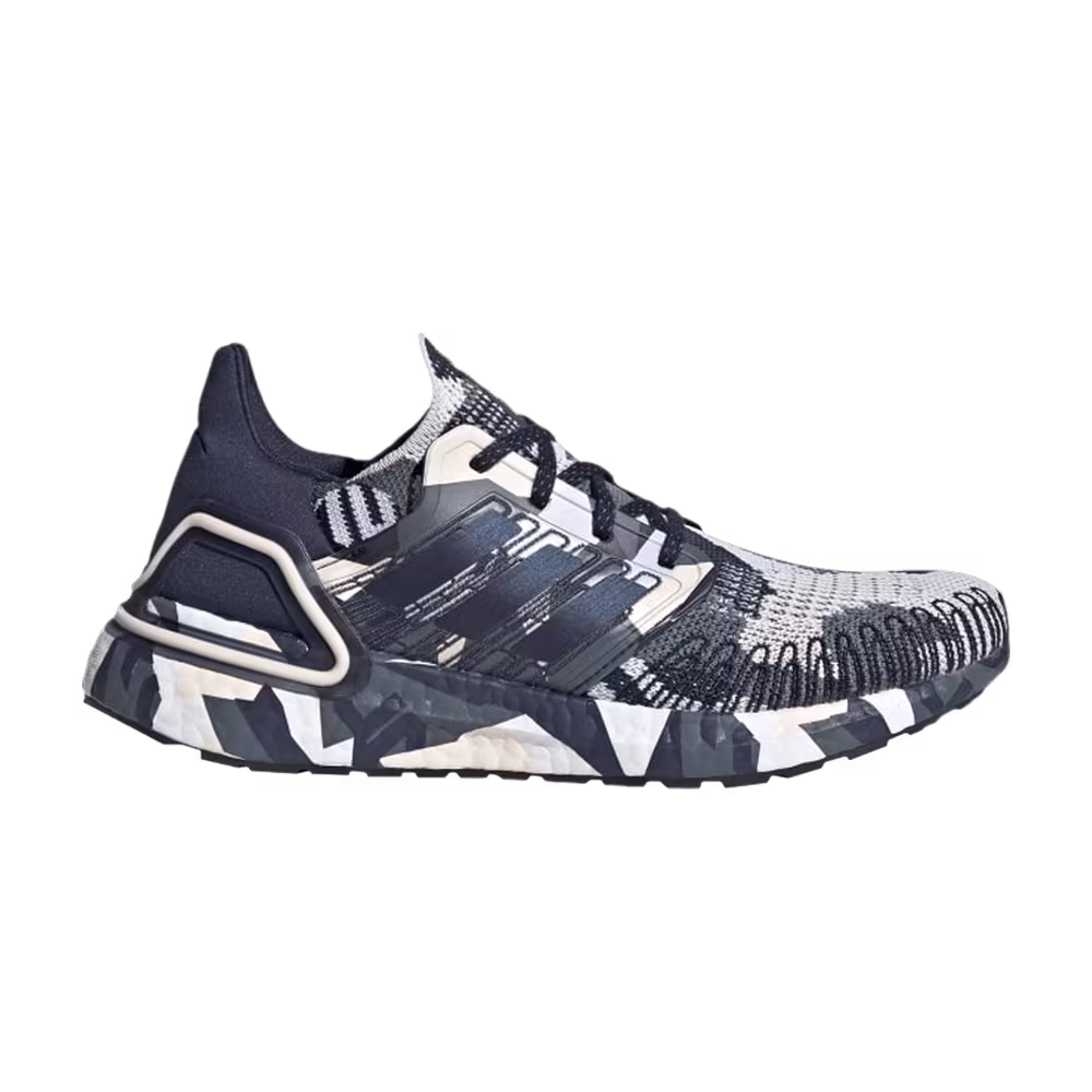Adidas Women's UltraBoost 20 Geometric Pattern - Collegiate Navy