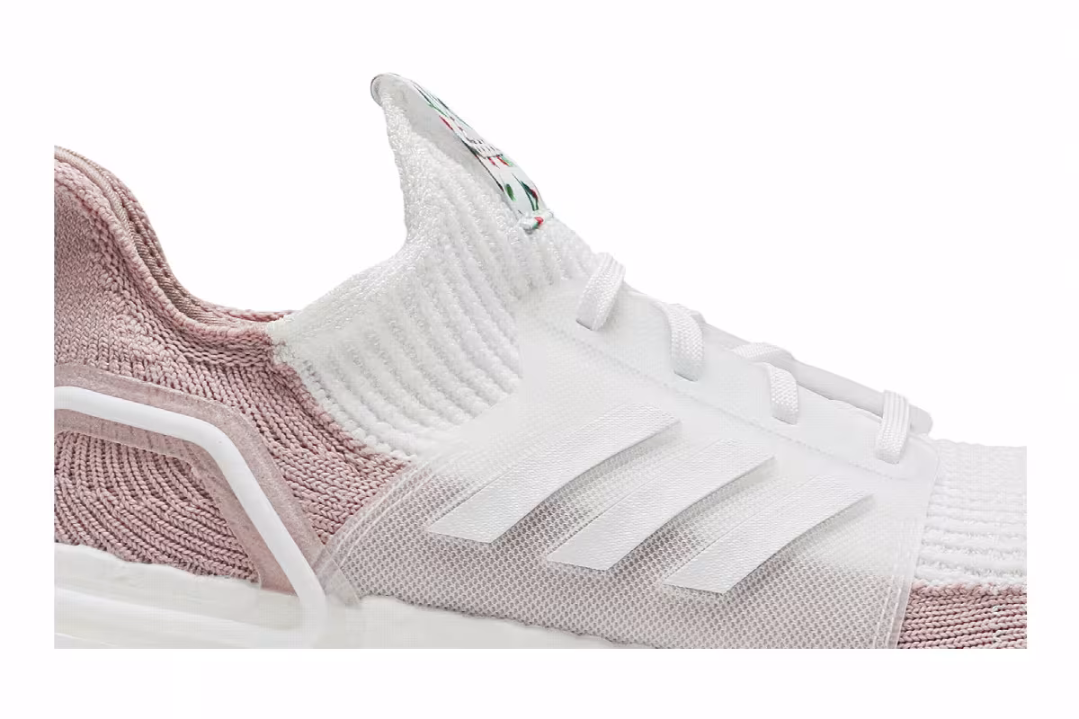 Adidas Women's UltraBoost 19 White Pink Spirit, view 3