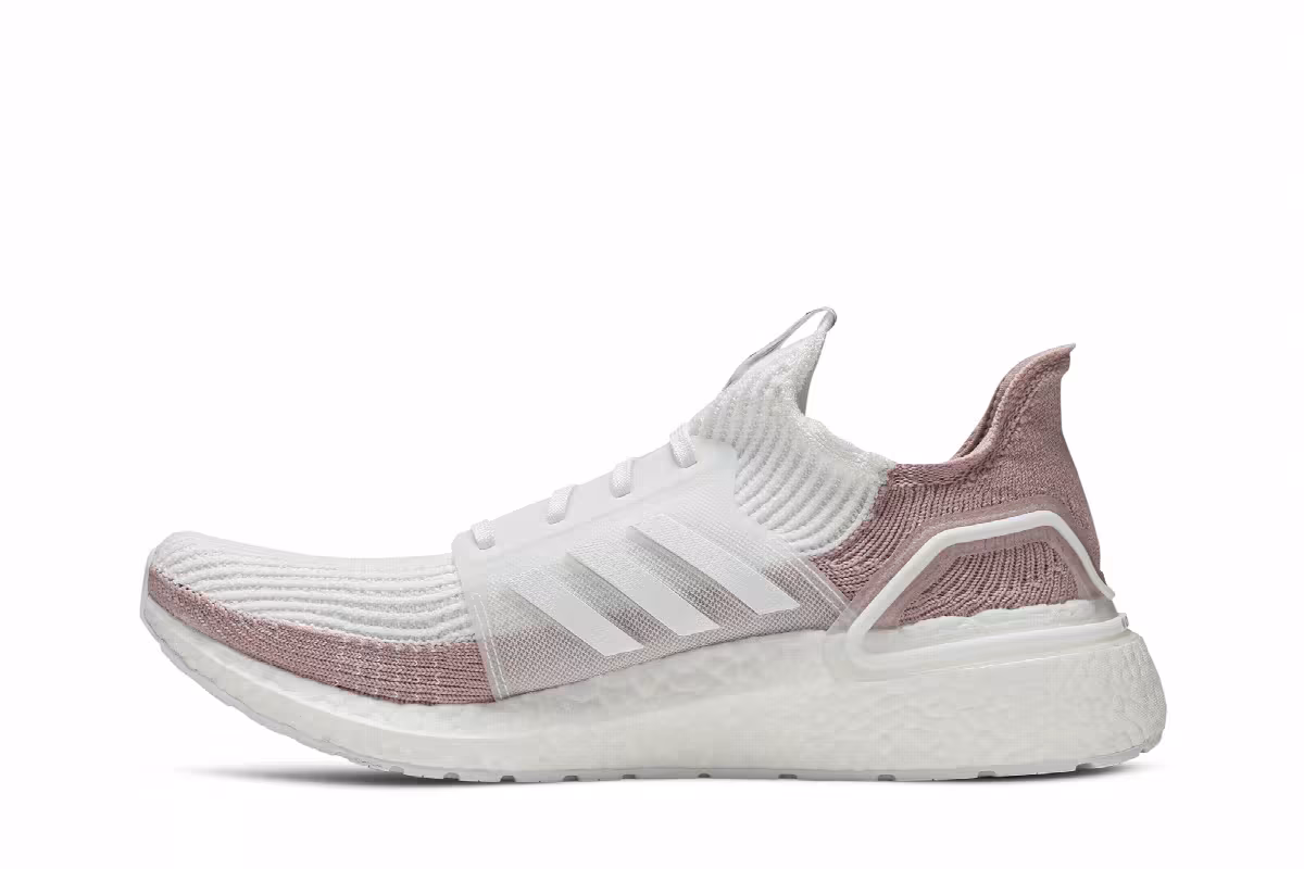 Adidas Women's UltraBoost 19 White Pink Spirit, view 4