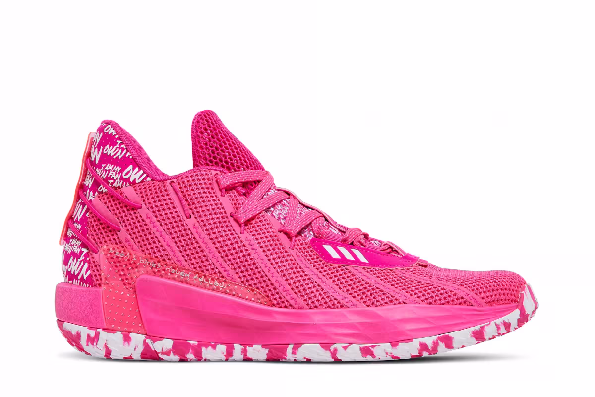 Adidas Dame 7 I Am My Own Fan - Team Shock Pink, view 2