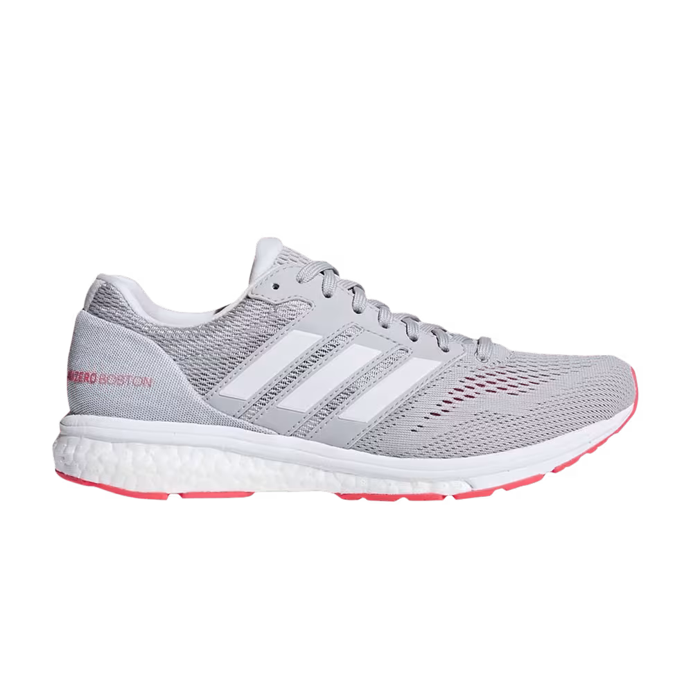 Adidas Women's Adizero Boston 7 Grey Shock Red
