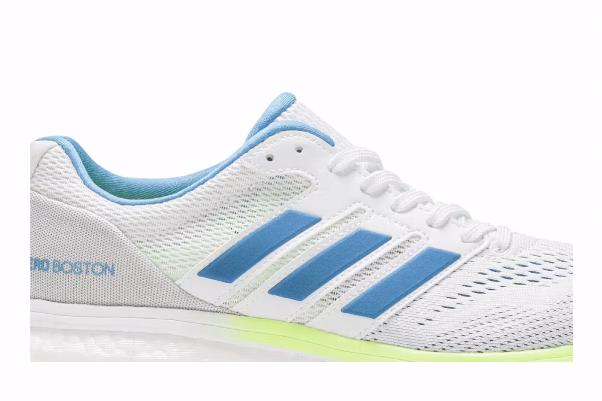 Adidas Women's Adizero Boston 7 White Shock Cyan, view 3