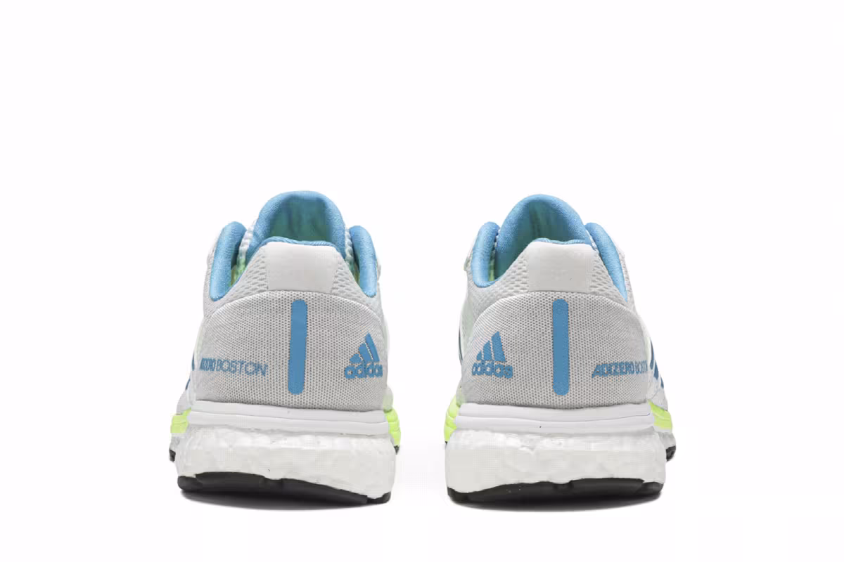 Adidas Women's Adizero Boston 7 White Shock Cyan, view 7