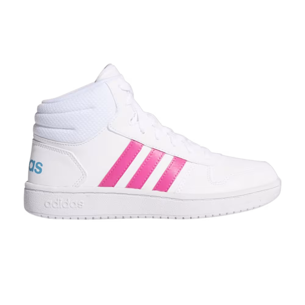 Adidas Hoops 2.0 Mid J White Shock Pink