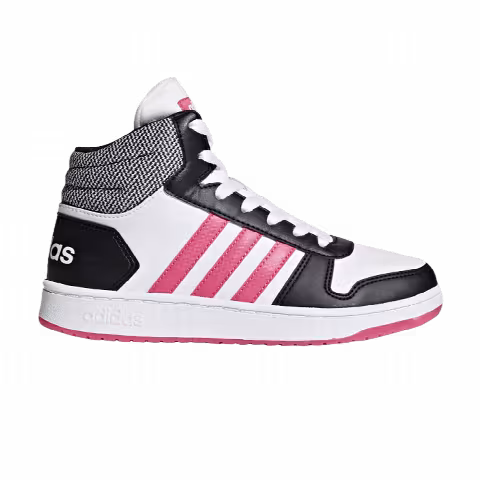 Adidas Hoops 2.0 Mid J 'White Real Pink'
