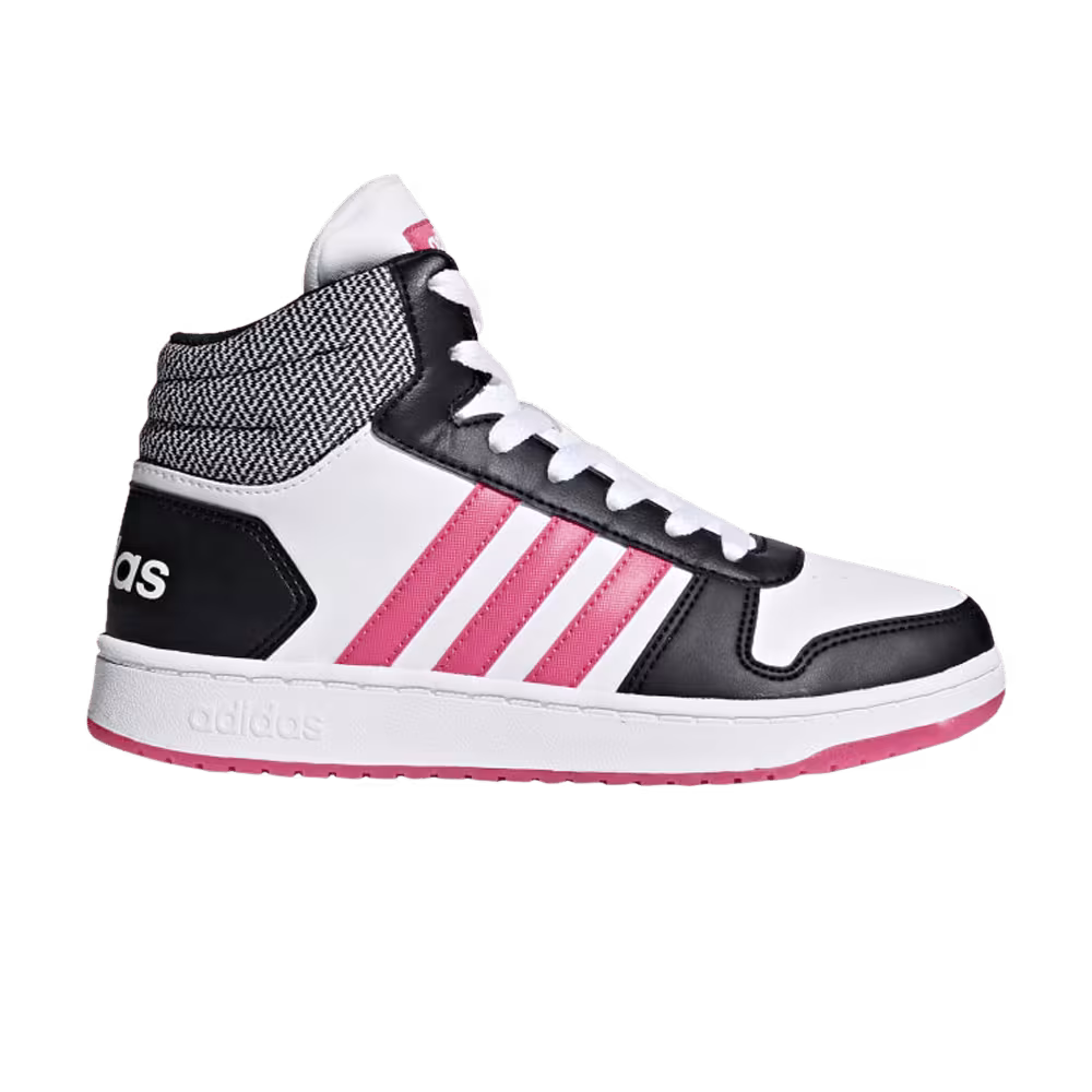 Adidas Hoops 2.0 Mid J White Real Pink