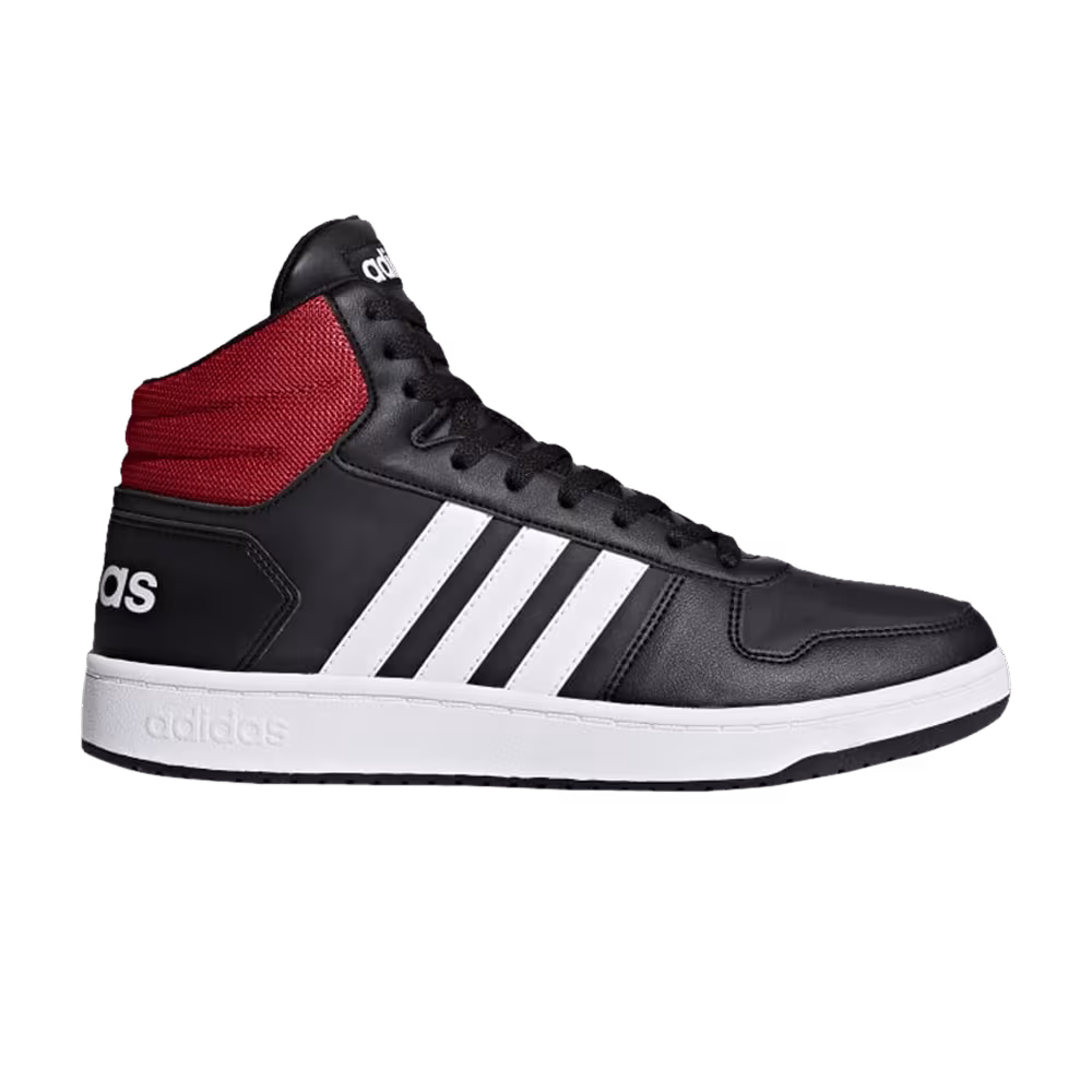 Adidas Hoops 2.0 Mid Core Black Scarlet