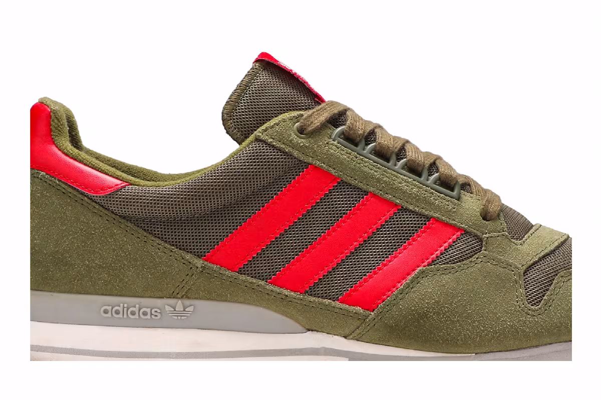 Adidas ZX 500 OG Olive Cargo Scarlet, view 3