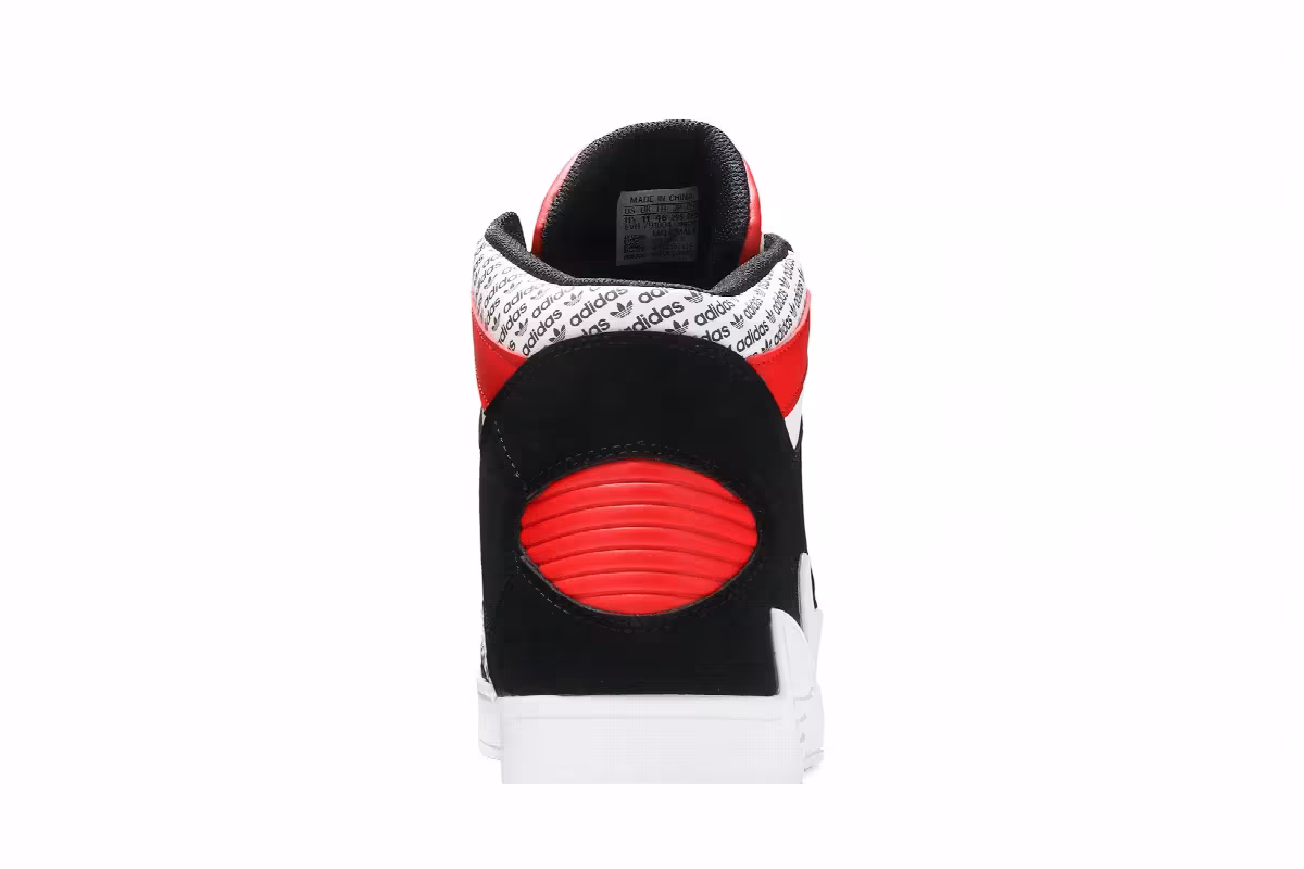 Adidas Hard Court High Logo Distortion - White Lush Red, view 8