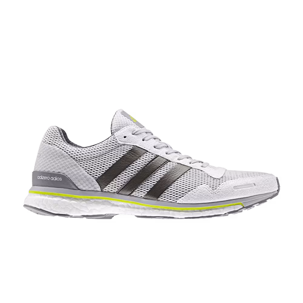 Adidas Adizero Adios 3 White Solar Yellow