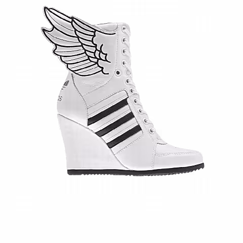 Adidas Wmns Jeremy Scott Wings Wedge High 'White Black'