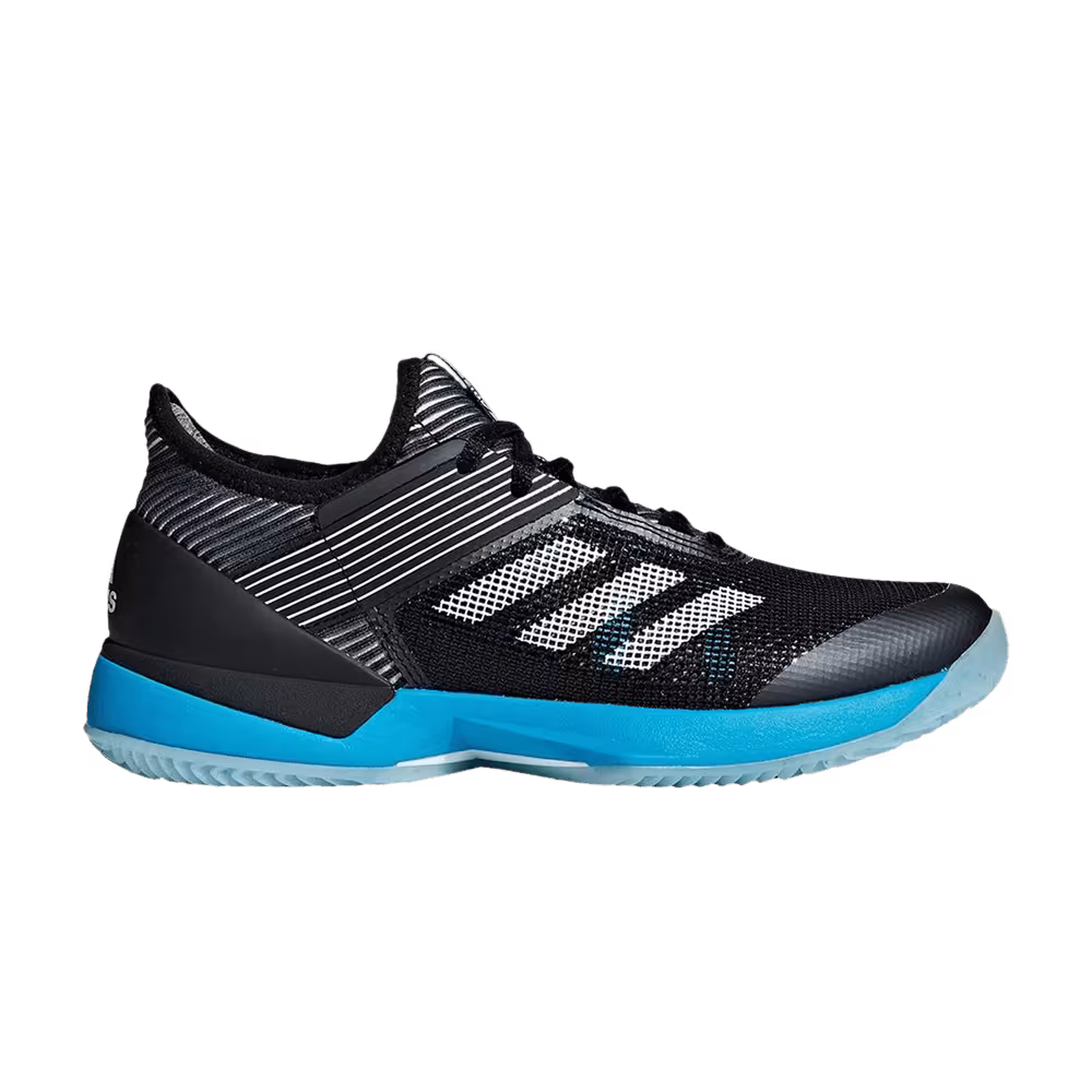 Adidas Women's Adizero Ubersonic 3 Clay Black Shock Cyan