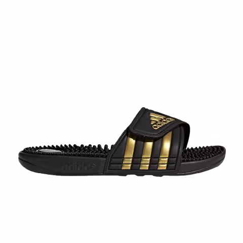 Adidas Wmns Adissage Slides 'Black Gold Metallic'