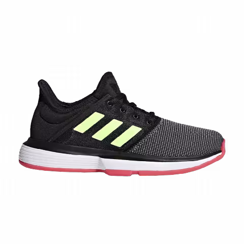 Adidas SoleCourt J 'Black Hi-Res Yellow'